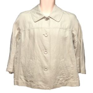 🎁J Jill Cotton Blend Casual khakiJacket